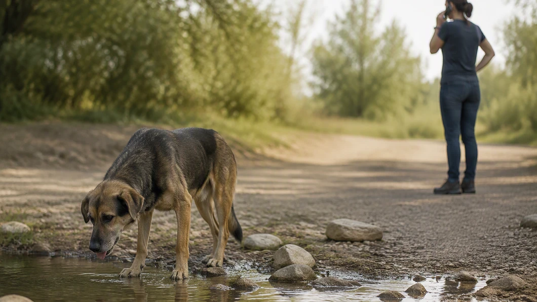 Chienne retrouvée déshydratée : aider sans improviser